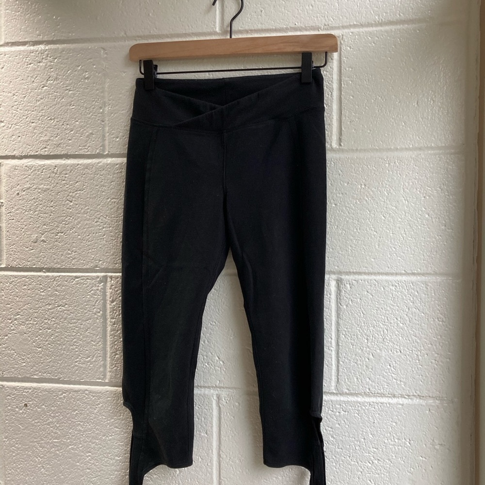 Free People Movement Turnout Cropped Legging Black Ballet Tie Cross Waist XS_6